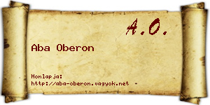 Aba Oberon névjegykártya